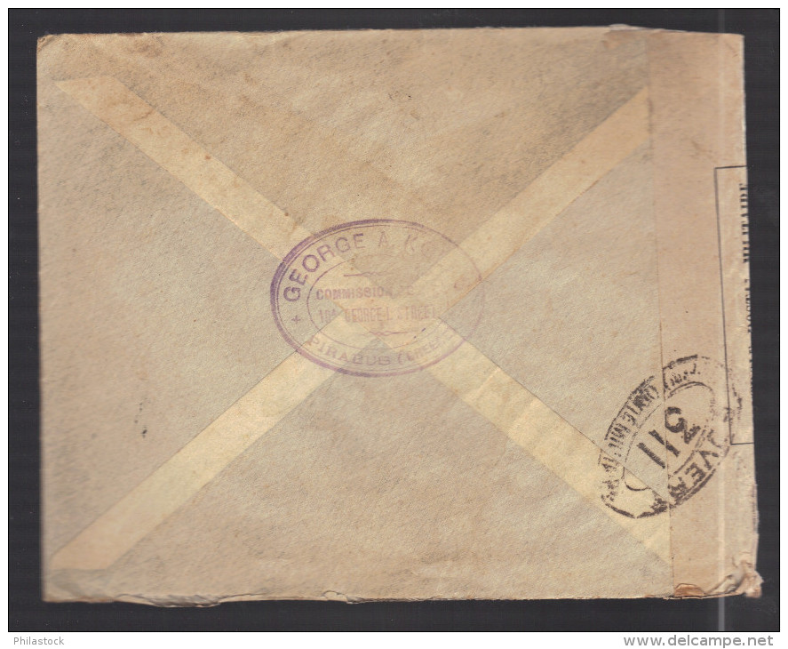 GRECE 1914/1918 Usages Courants Obl. S/enveloppe Censure Militaire Française - Covers & Documents