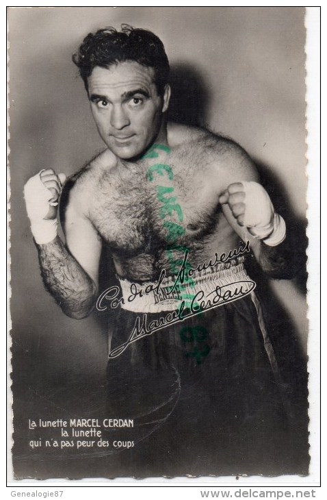 BOXE - MARCEL CERDAN  CARTE PHOTO - Boxsport