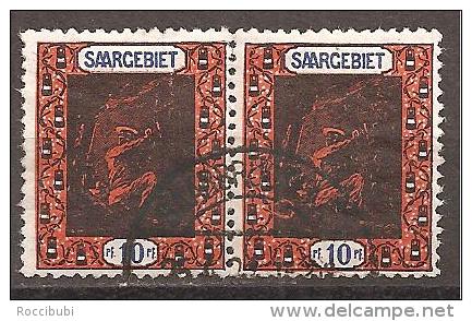 Saargebiet 1921 // Mi. 54 A O Paar (028..256) - Gebraucht