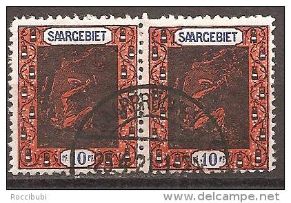 Saargebiet 1921 // Mi. 54 A O Paar (028..255) - Gebraucht