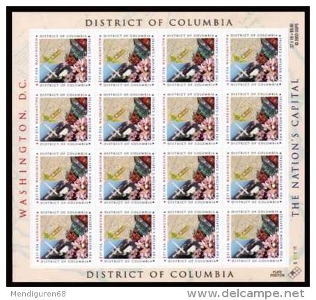 USA 2003 District Of Columbia  Sheet Of 20 $ 7.40 MNH SC 3813sp YV BF3505 MI B-3781 SG MS4316 - Sheets