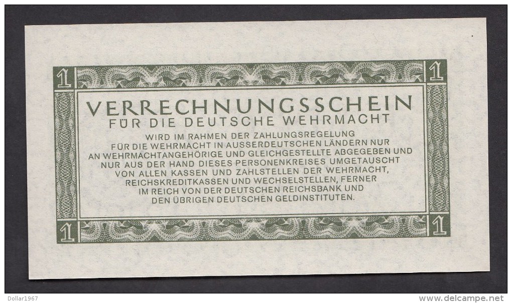 GERMANY - 1 REICHSMARK 1944 /  ERROR PRESS / ERREUR DE PRESSE / - [16] Fautés