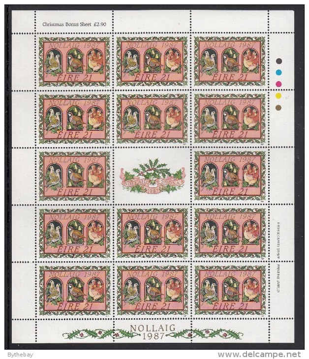 Ireland MNH Scott #703 Minisheet Of 14 21p 1st Three Days Of 12 Days Of Christmas - Christmas - Blocchi & Foglietti