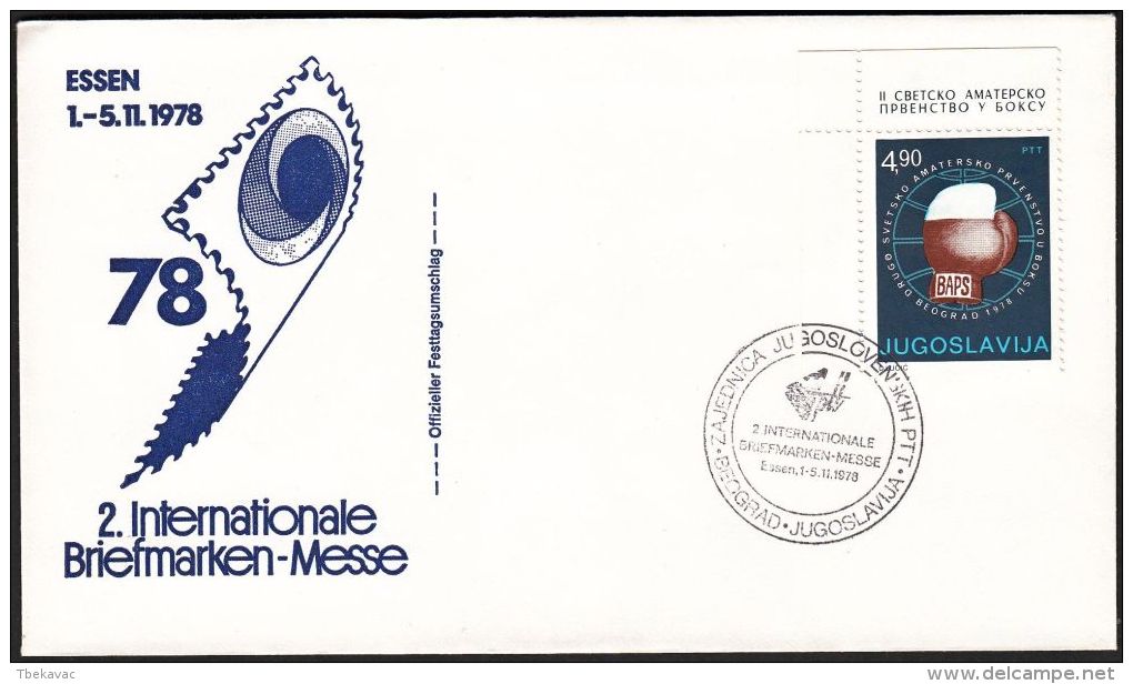 Yugoslavia 1978, Illustarted Cover "Stamp Exibition ESSEN 1978",  Ref.bbzg - Covers & Documents