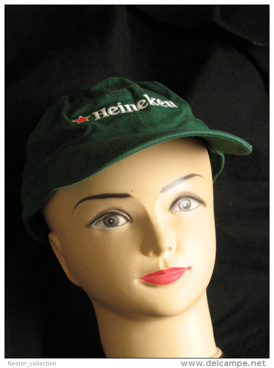 Casquette Publicitaire Heineken Bierre Couleur Verte Visière - Caps