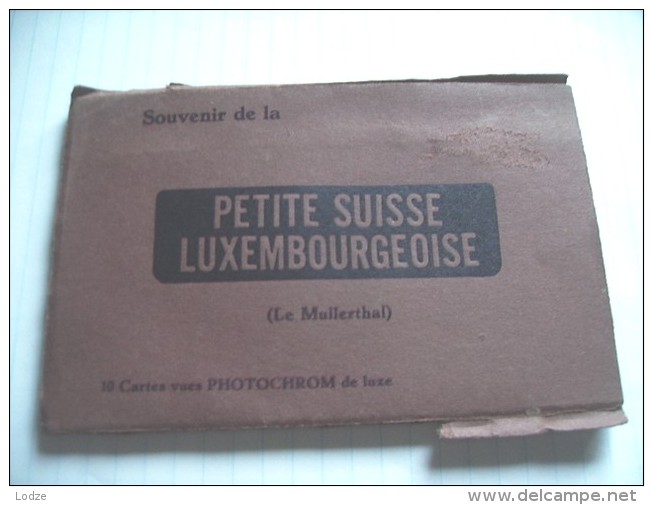 Luxemburg Luxembourg Petite Suisse Müllerthal Carnet Buch  Mappe Booklet Mit 10 Schöne Alte Ansichtskarten - Muellerthal