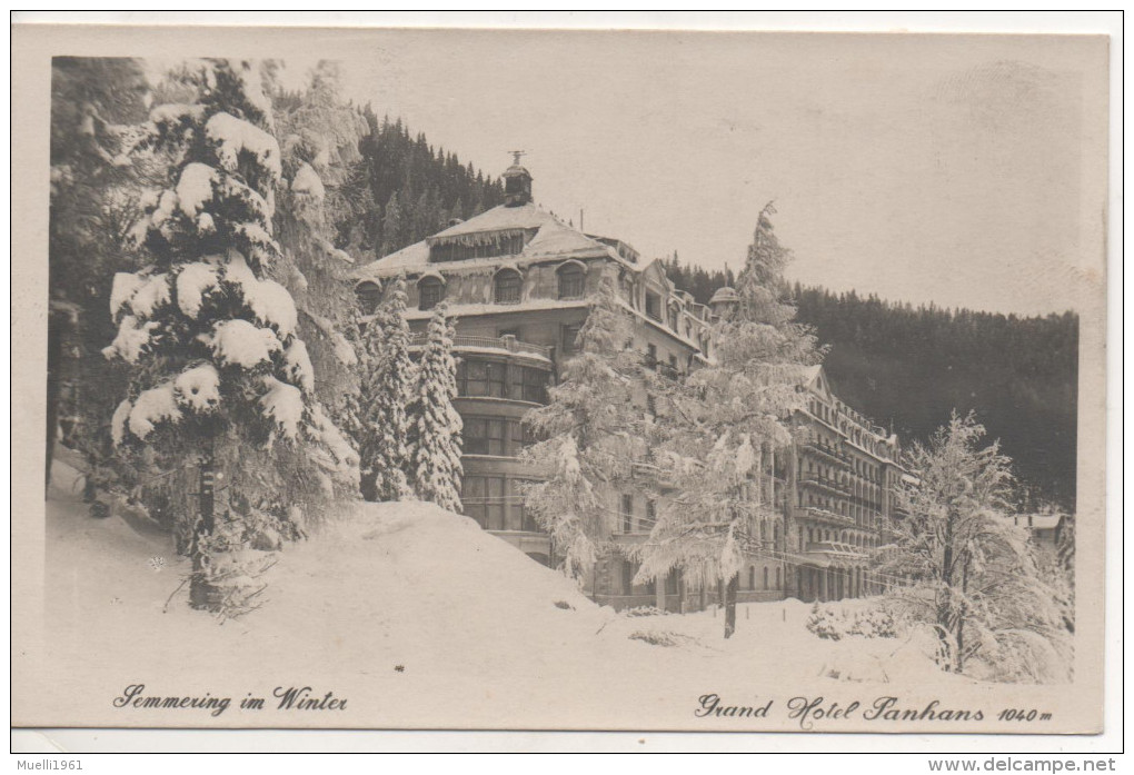 Nr.  1281,  AK  Semmering Im Winter, Grand Hotel Panhans, Ungel. FOTO-AK - Semmering
