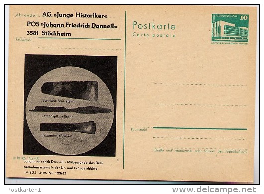 DDR P84-5b-83 C16 Postkarte Zudruck URGESCHICHTE DANNEIL Stöckheim 1983 - Cartoline Private - Nuovi