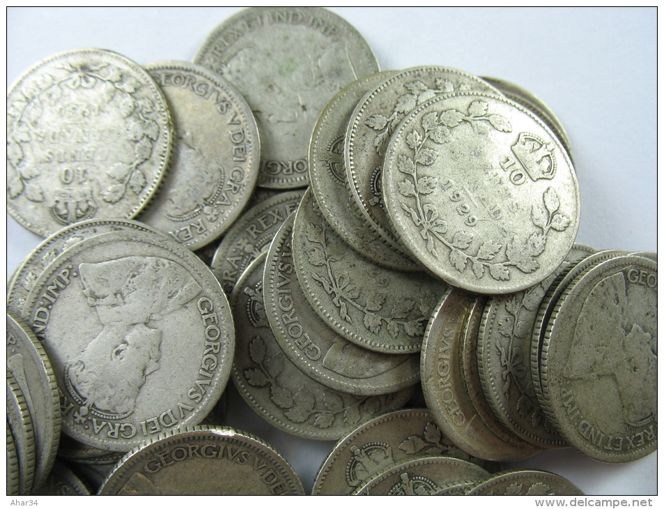 CANADA 10 CENTS SILVER 800 COIN   KM 23a YEARS 1921-1936 .  ONLY 1 COIN RANDOOM . LOT 25 NUM 2 - Canada