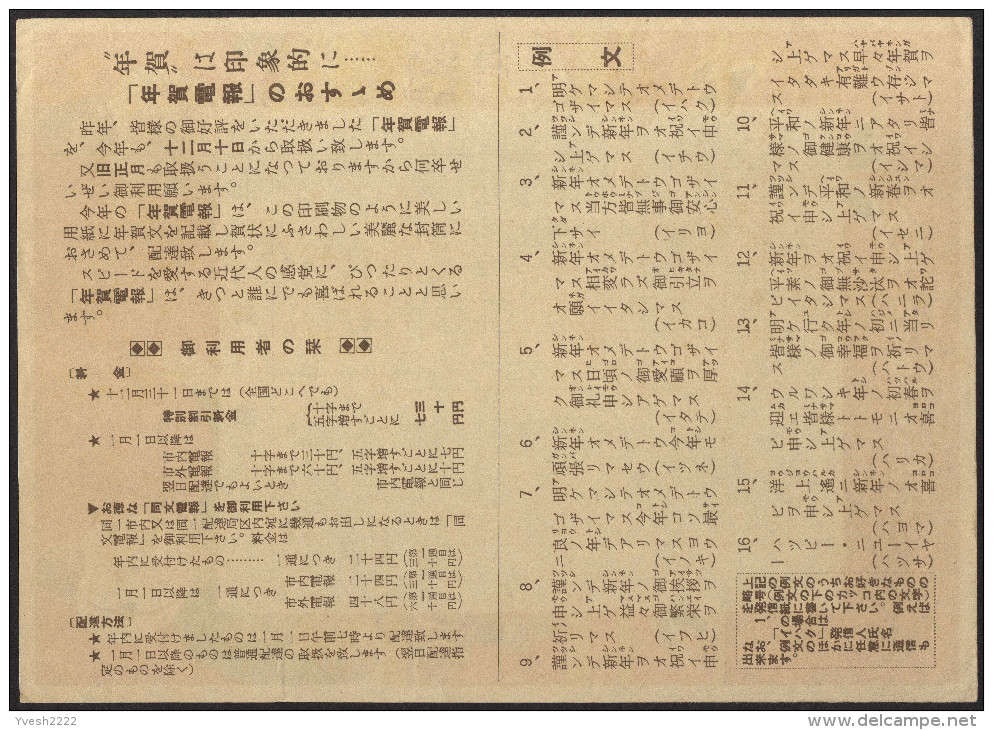 Japon 1937.  Formulaire D´envoi De Télégramme. Enfants, Jeunes Sumos ??? - Ohne Zuordnung