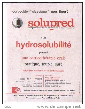 Carton Pompe à Incendie Sur Chariot La Haye Modèle Antérieur à 1814 - Pompier Incendie Feu ... - Pub Solupred Labo ISH - Firemen