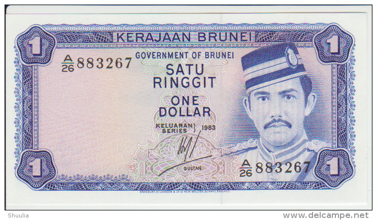 Brunei 1 Dollars 1983 Pick 6c UNC - Brunei