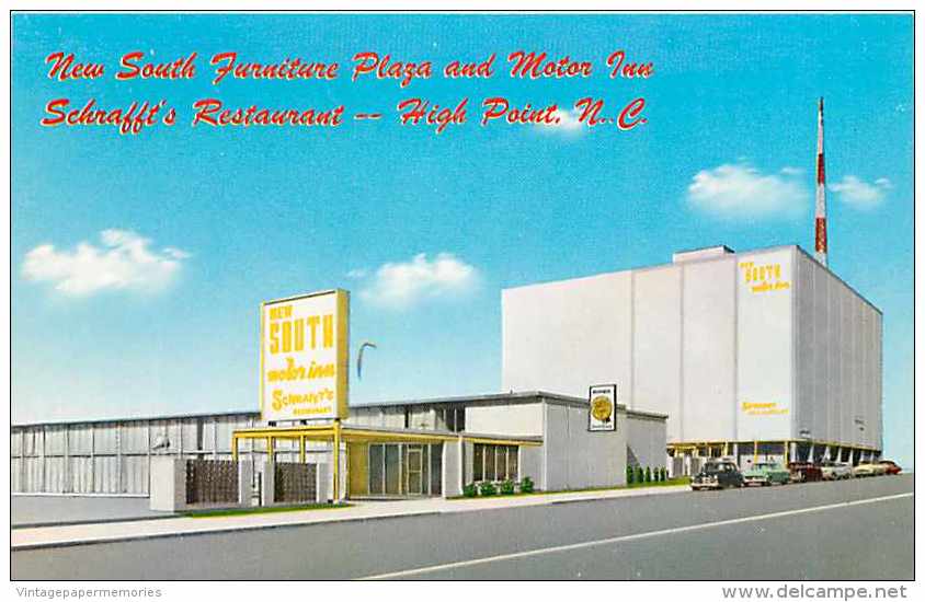 220387-North Carolina, High Point, South Motor Inn & Furniture Plaza, Hutchins Post Cards No 33,842F - High Point