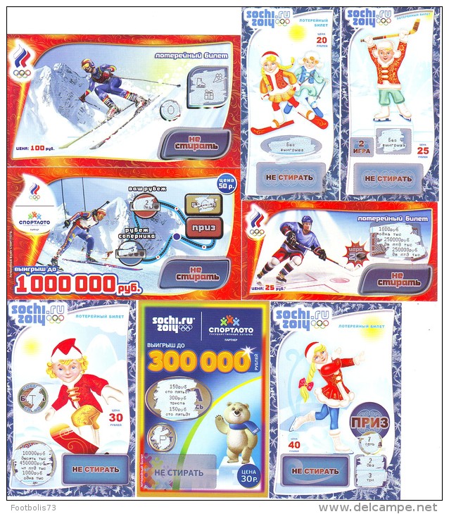 Russia. Lottery Tickets. In Support And Hosting Of The Olympic Games In Sochi 2014. - Billetes De Lotería