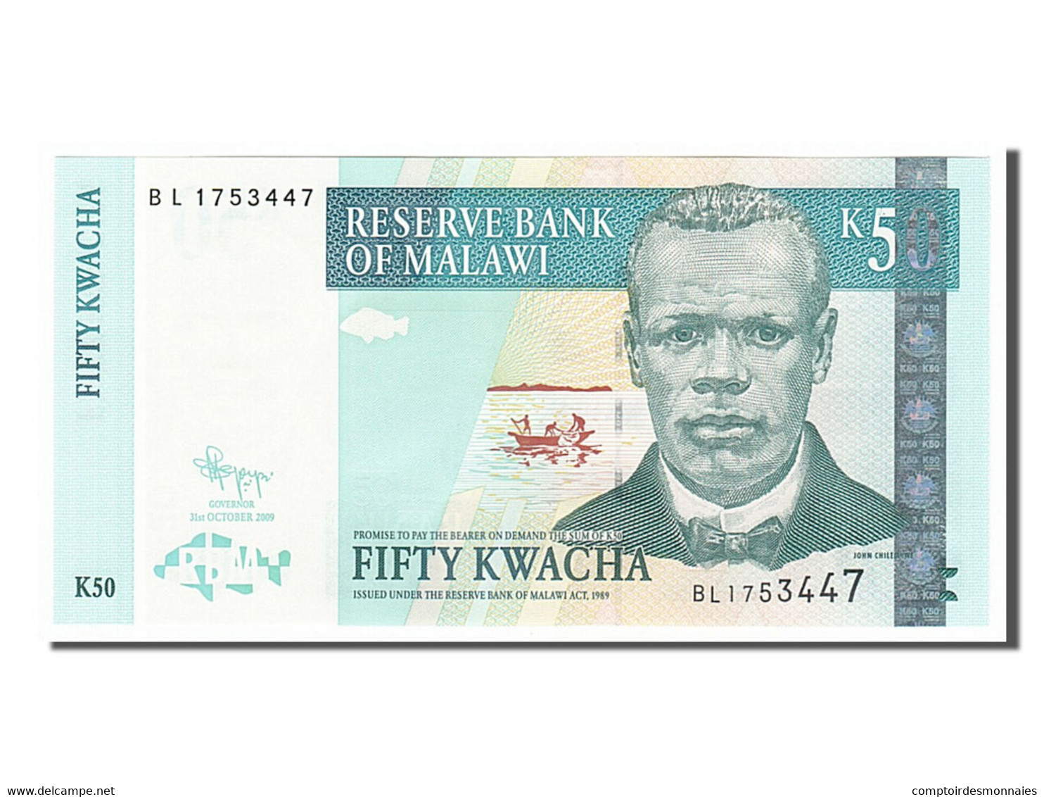 Billet, Malawi, 50 Kwacha, 2009, 2009-10-31, NEUF - Malawi