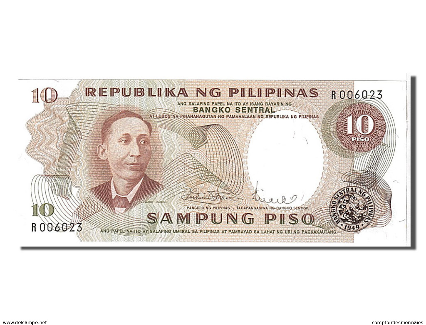 Billet, Philippines, 10 Piso, 1969, NEUF - Filipinas