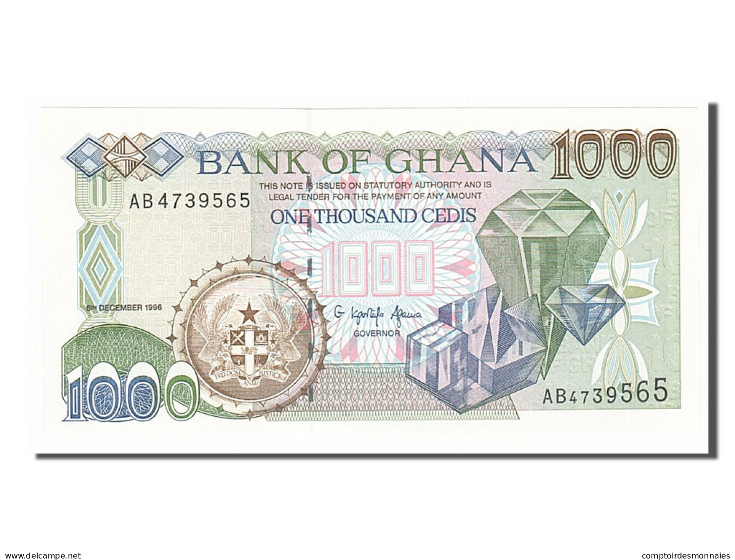 Billet, Ghana, 1000 Cedis, 1996, 1996-12-05, NEUF - Ghana