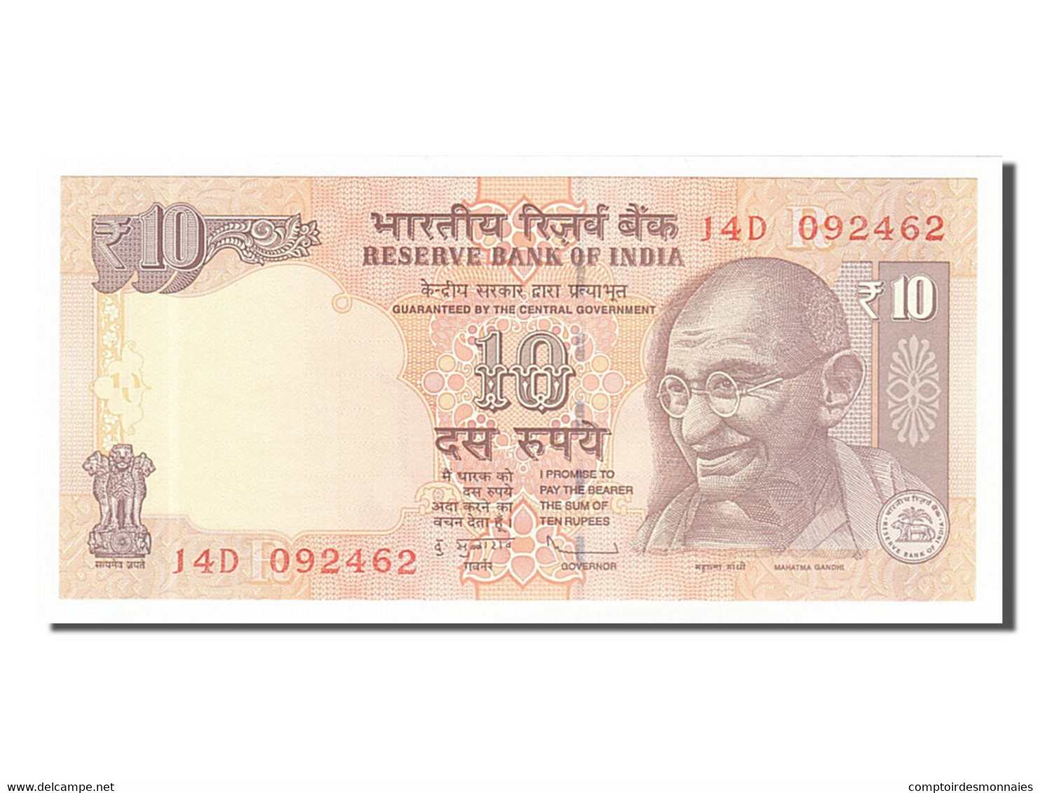 Billet, India, 10 Rupees, 2011, NEUF - Indien