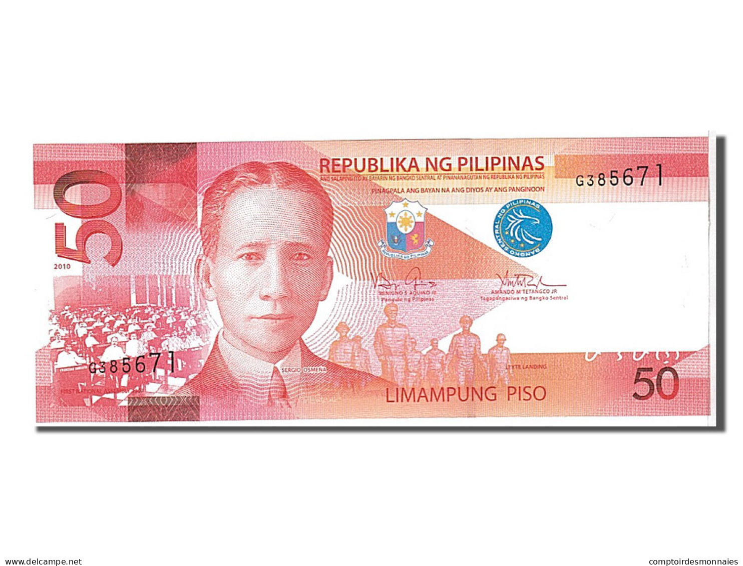 Billet, Philippines, 50 Piso, 2010, NEUF - Philippines