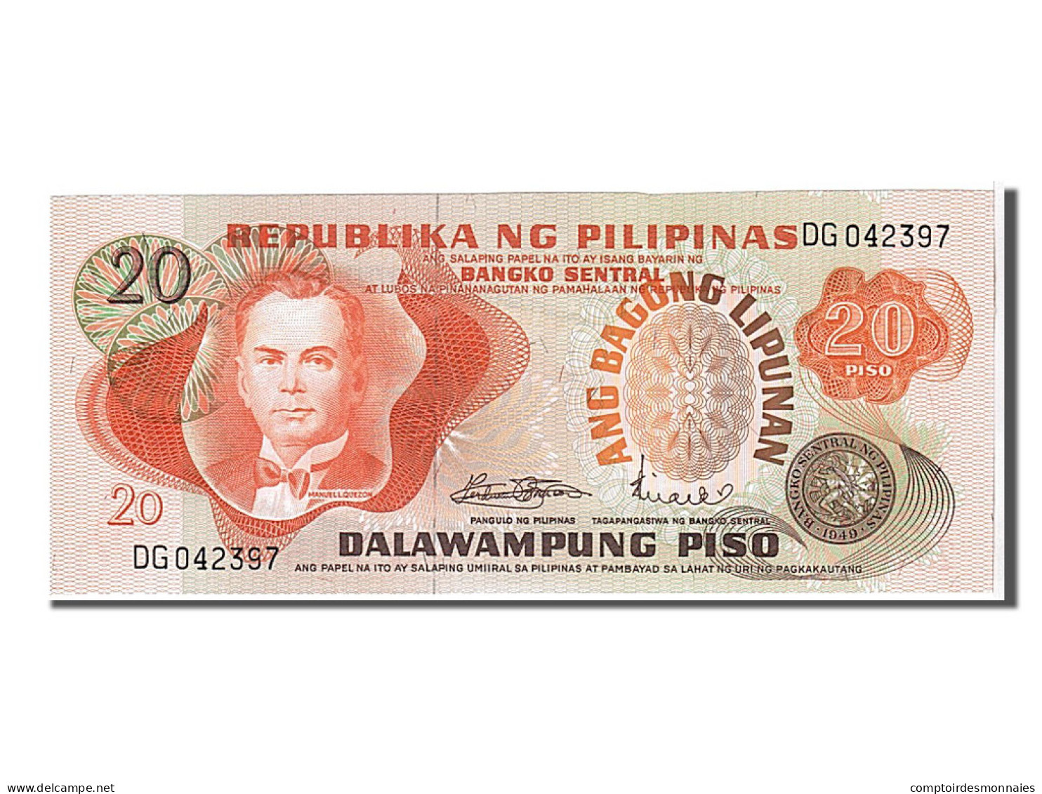 Billet, Philippines, 20 Piso, 1969, KM:145b, NEUF - Filippijnen