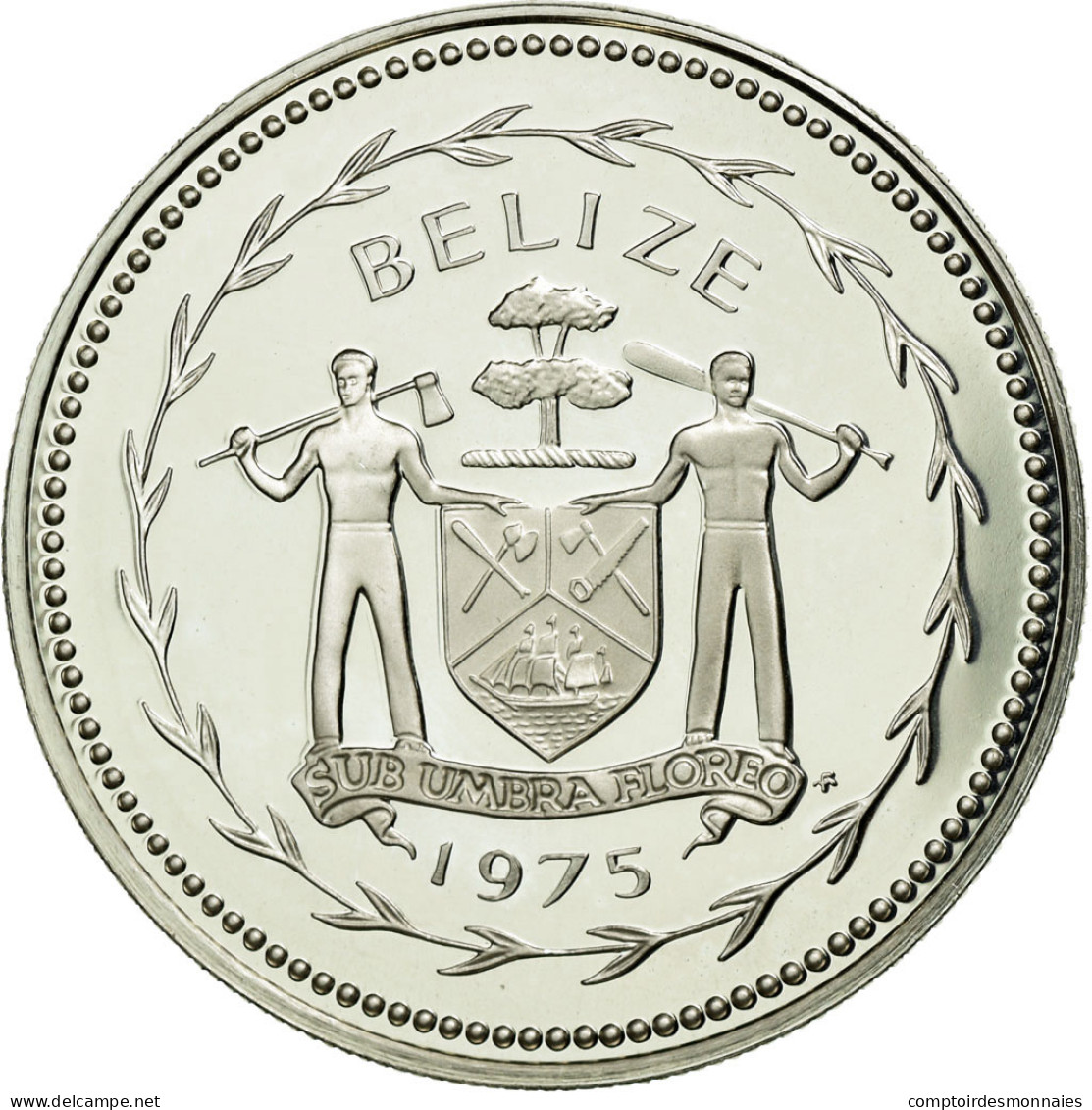 Monnaie, Belize, 25 Cents, 1975, FDC, Argent, KM:49a - Belize