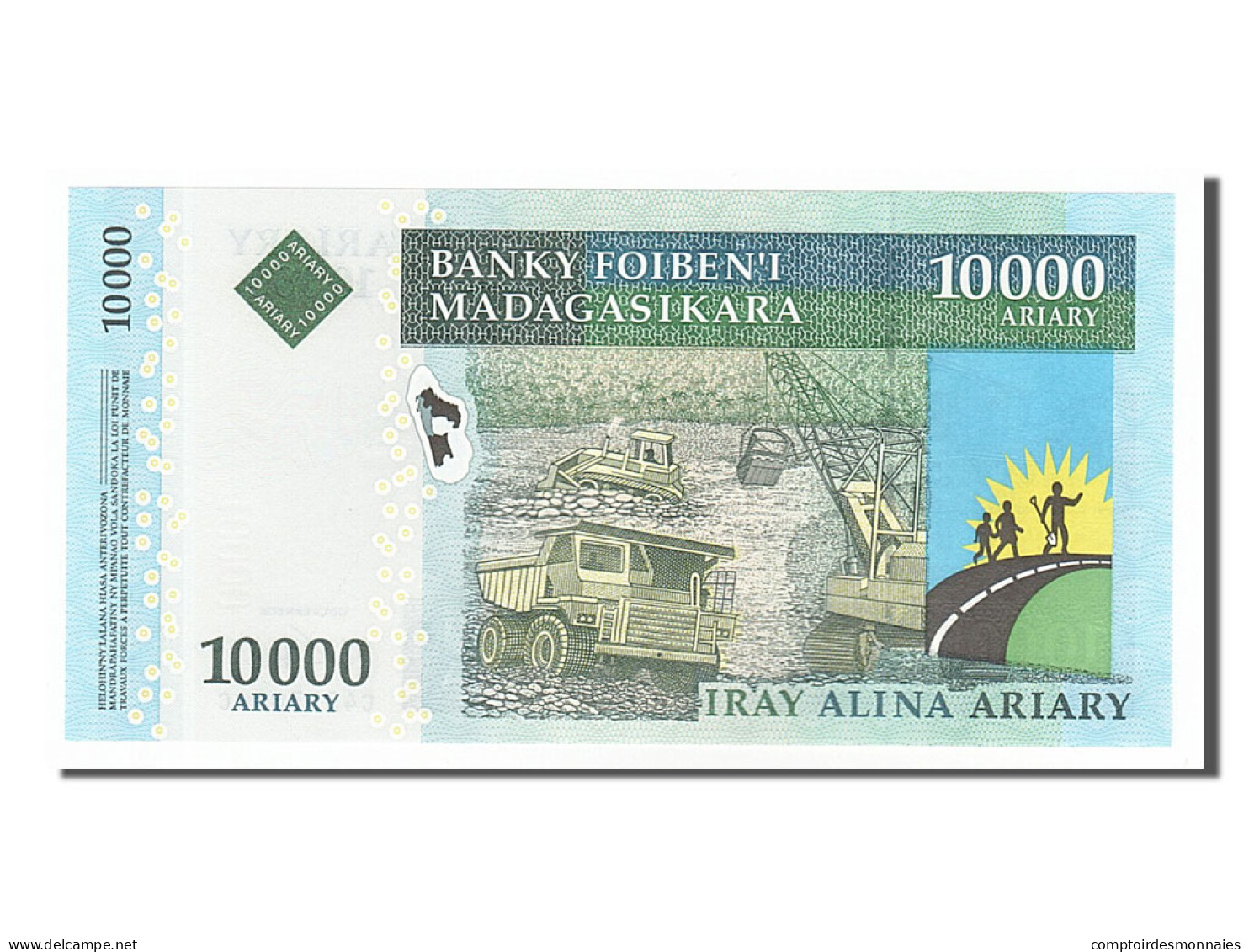 Billet, Madagascar, 10,000 Ariary, 2003, NEUF - Madagaskar