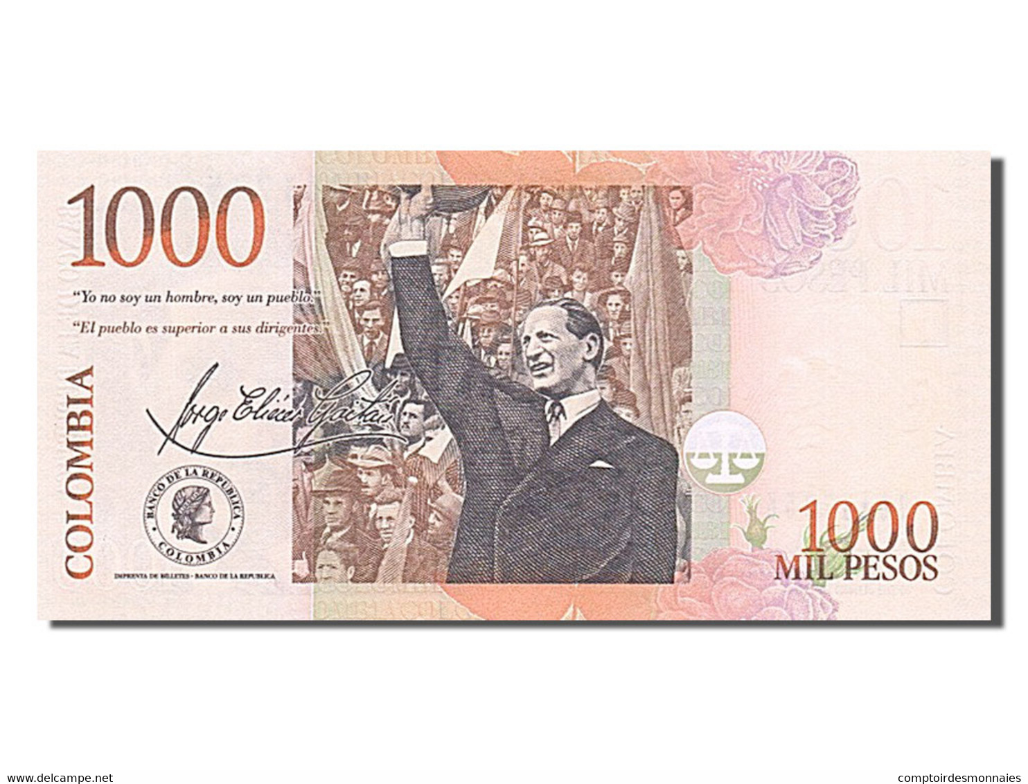 Billet, Colombie, 1000 Pesos, 2011, 2011-06-10, NEUF - Colombia