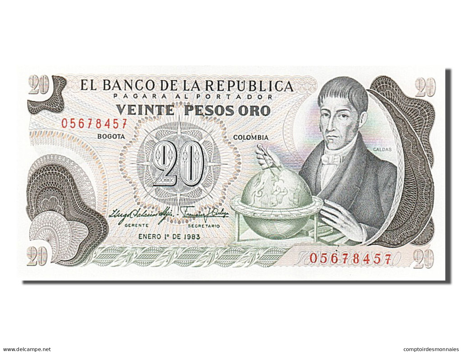 Billet, Colombie, 20 Pesos Oro, 1983, 1983-01-01, NEUF - Colombia