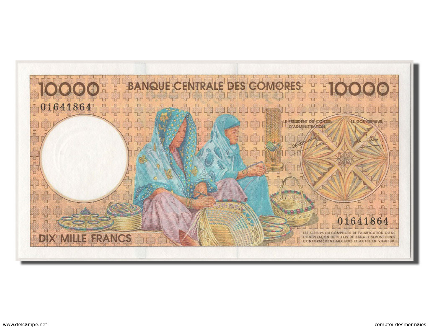 Billet, Comoros, 10,000 Francs, NEUF - Comoros