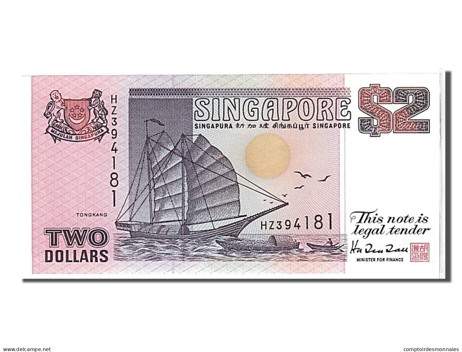 Billet, Singapour, 2 Dollars, 1992, KM:28, NEUF - Singapore