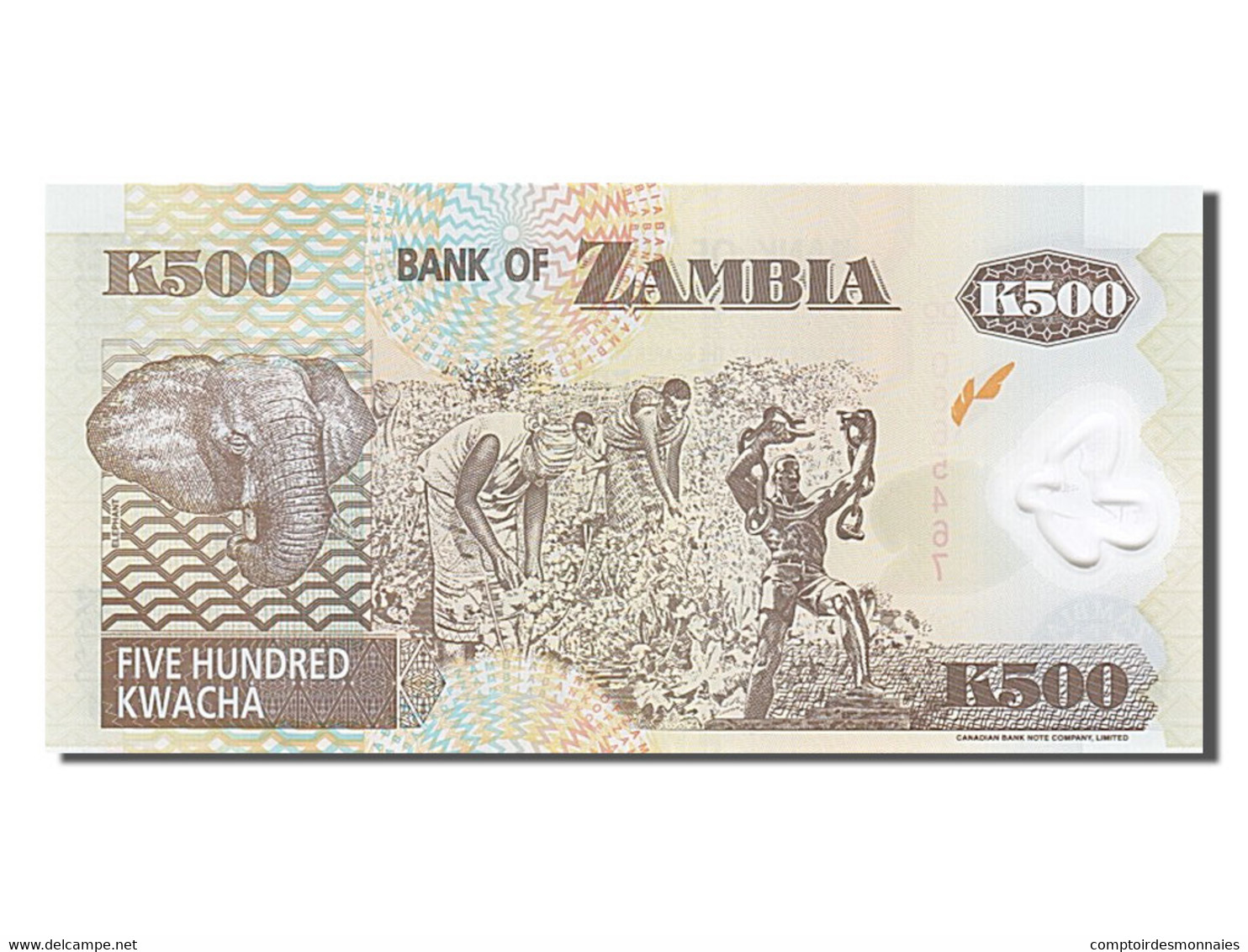 Billet, Zambie, 500 Kwacha, 2004, NEUF - Zambie