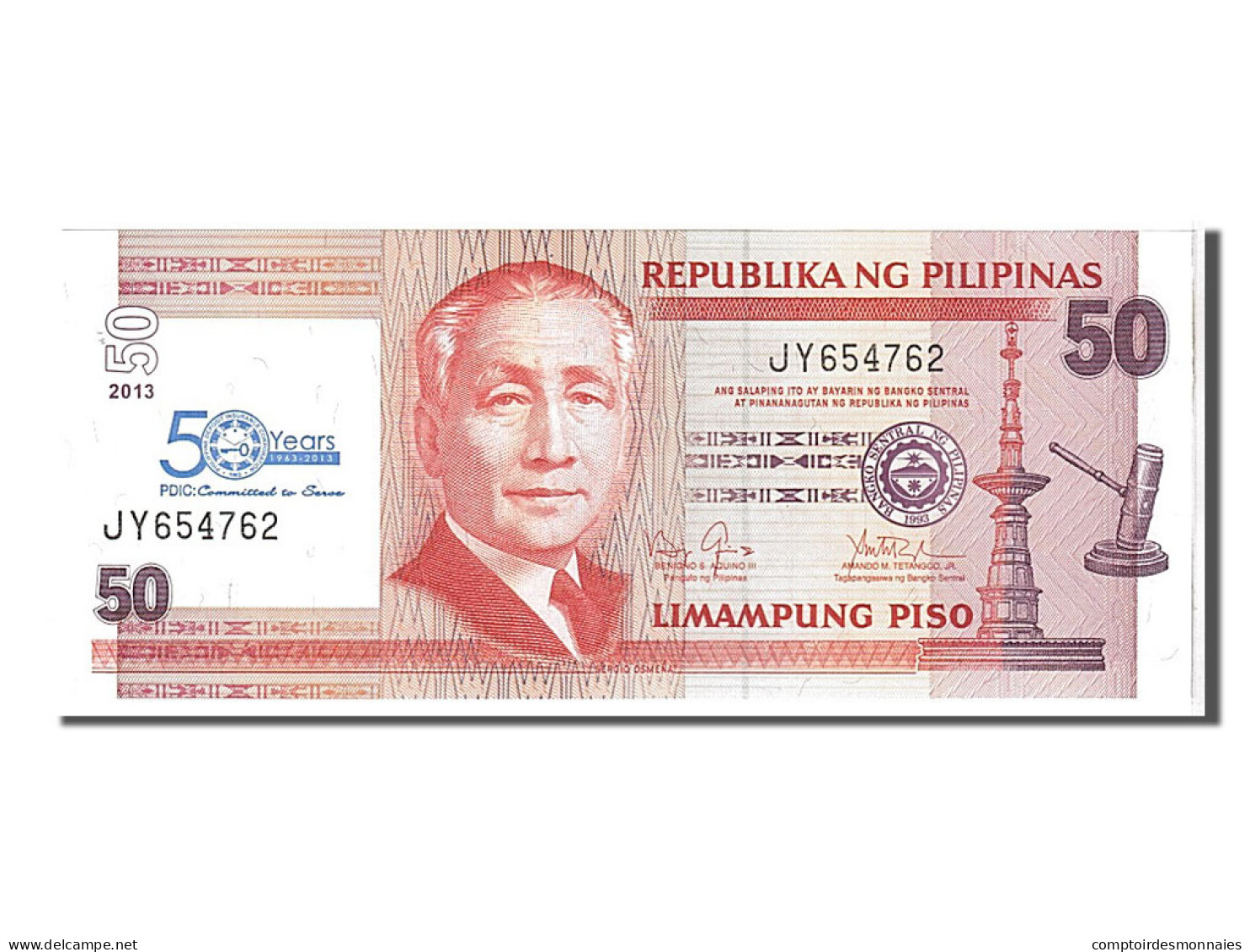 Billet, Philippines, 50 Piso, 2013, NEUF - Philippines