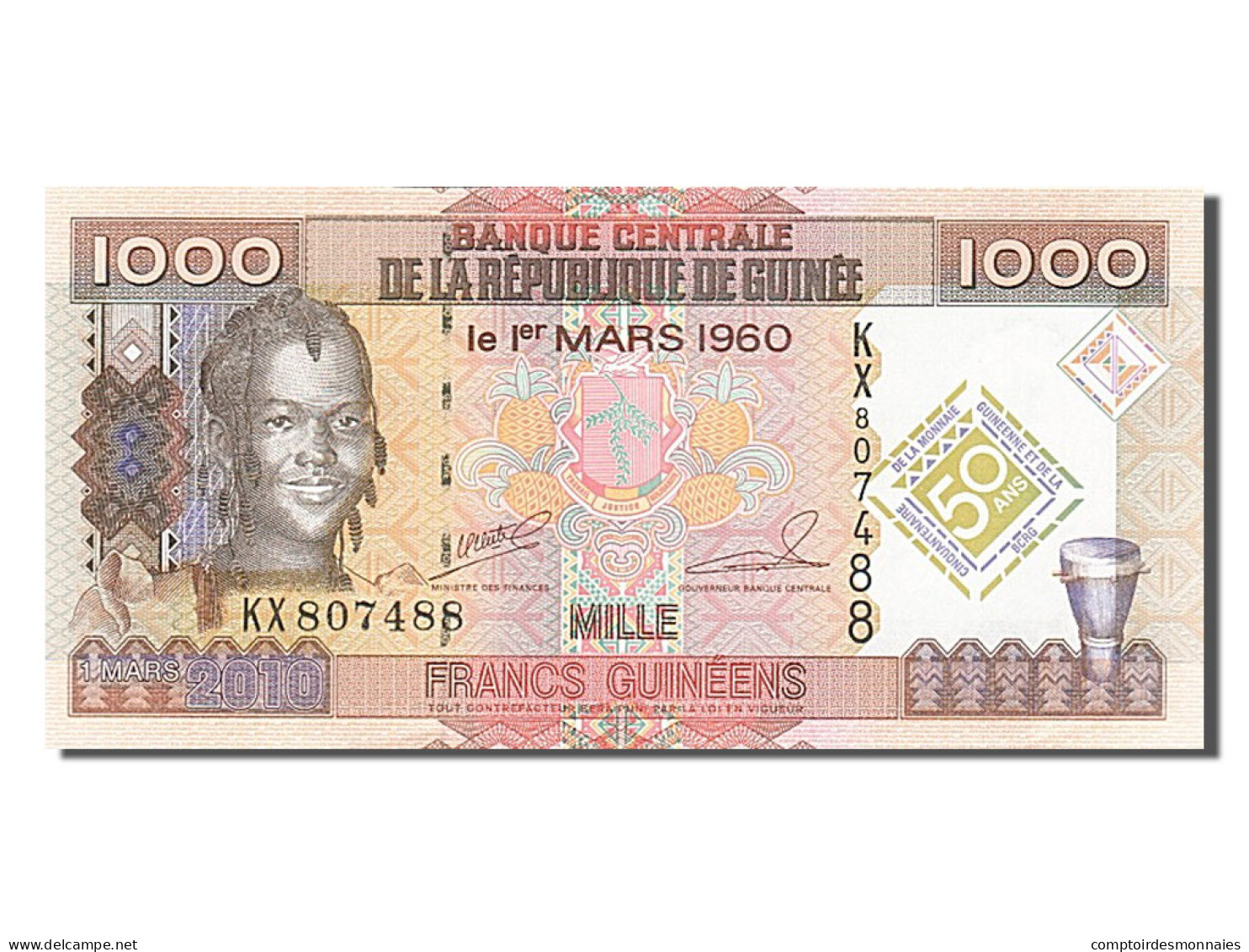 Billet, Guinea, 1000 Francs, 2010, 2010-03-01, NEUF - Guinee
