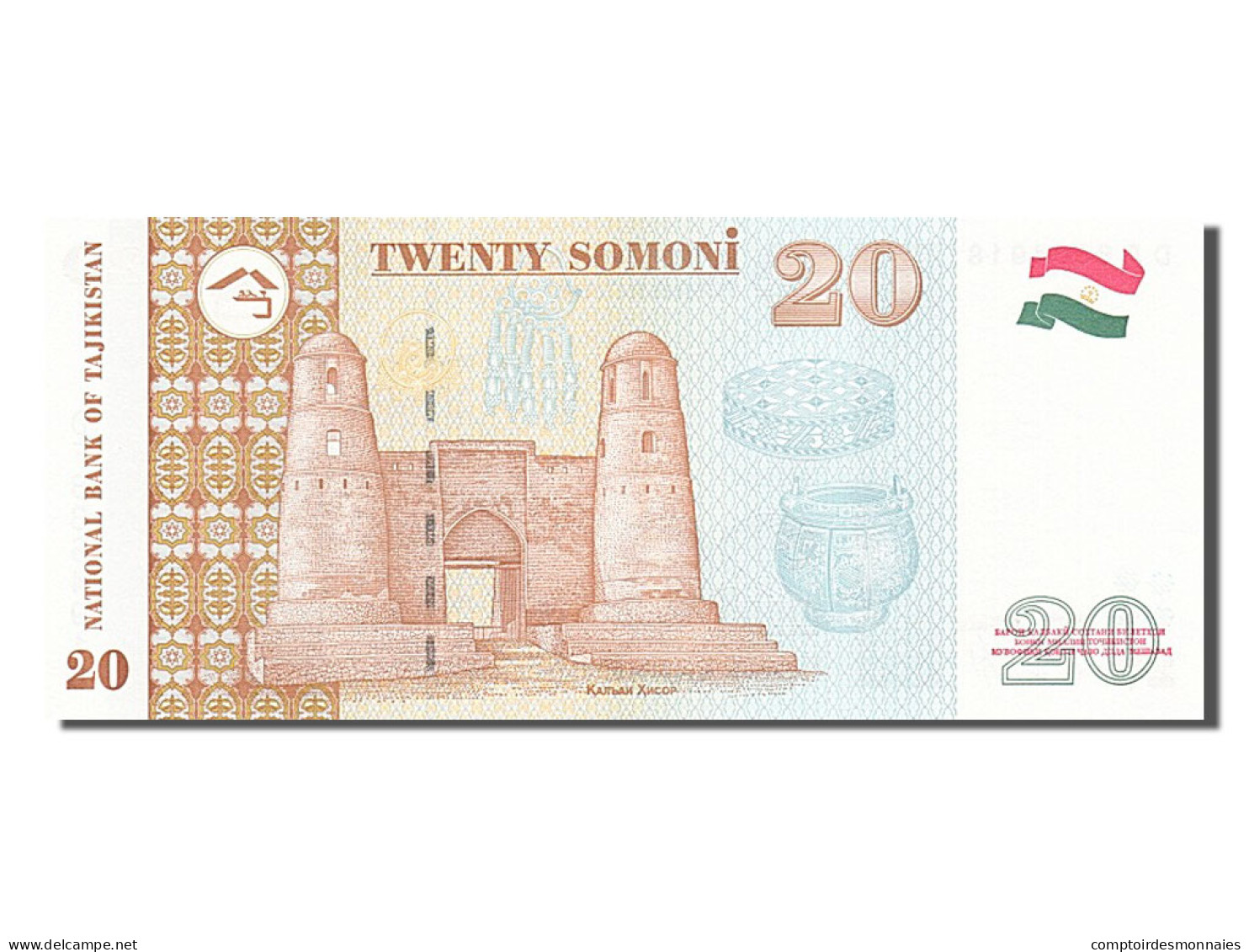 Billet, Tajikistan, 20 Somoni, 1999, NEUF - Tajikistan