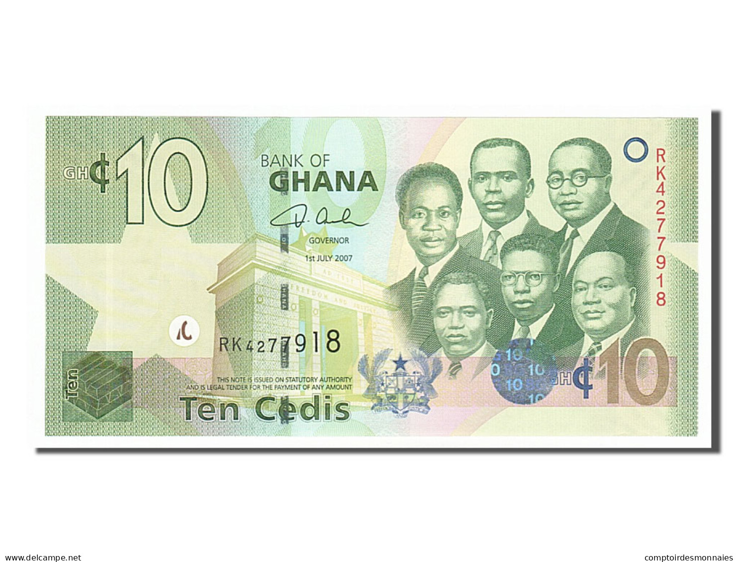 Billet, Ghana, 10 Cedis, 2007, 2007-07-01, NEUF - Ghana