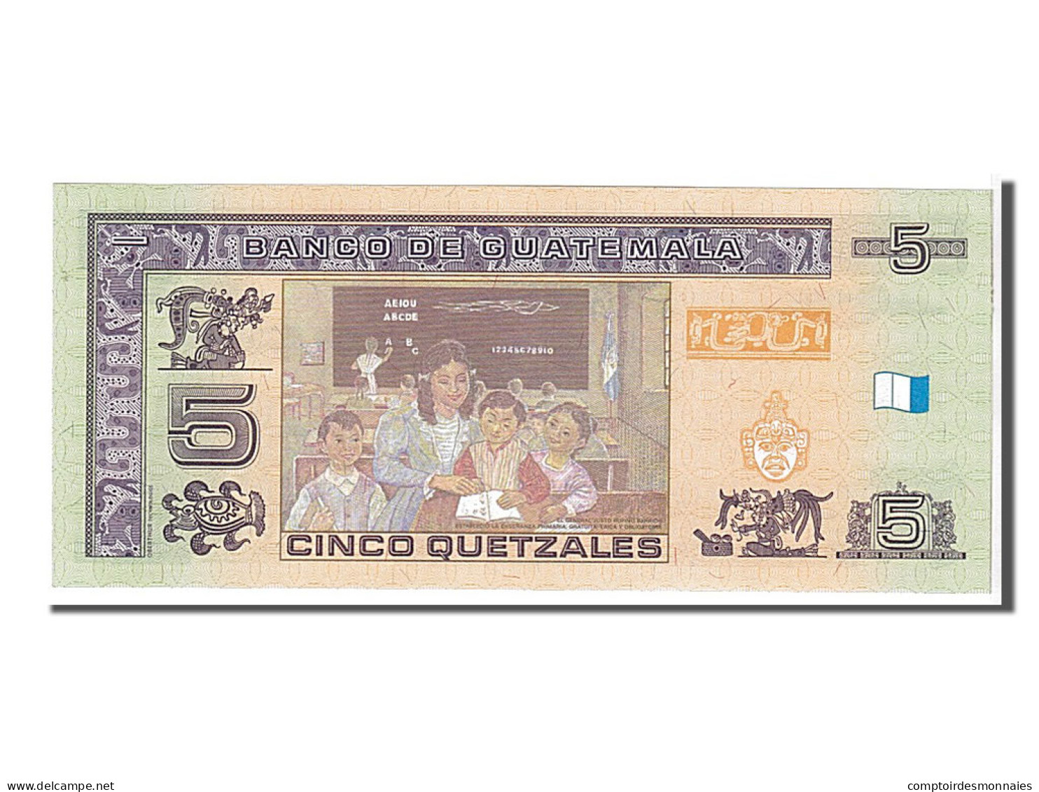 Billet, Guatemala, 5 Quetzales, 2008, NEUF - Guatemala