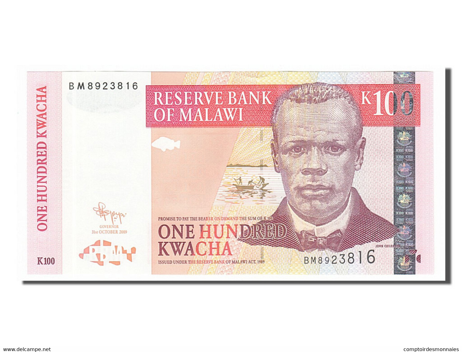 Billet, Malawi, 100 Kwacha, 2009, 2009-10-31, NEUF - Malawi