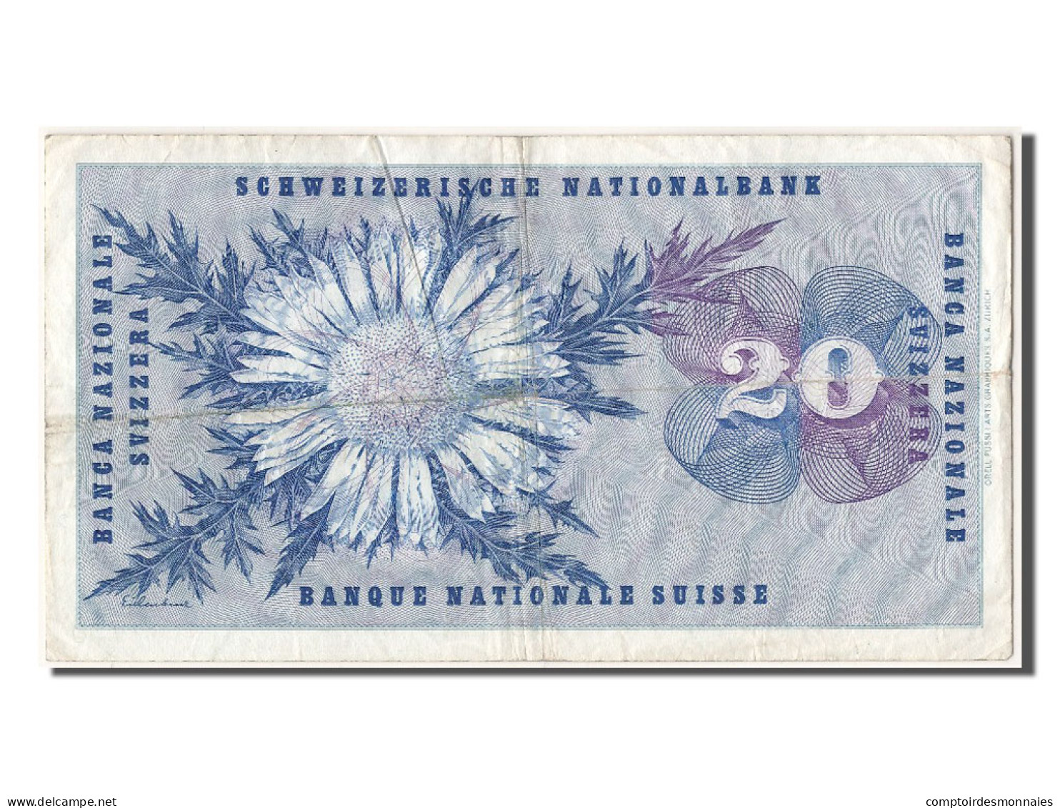 Billet, Suisse, 20 Franken, 1970, 1970-01-05, TTB - Suisse