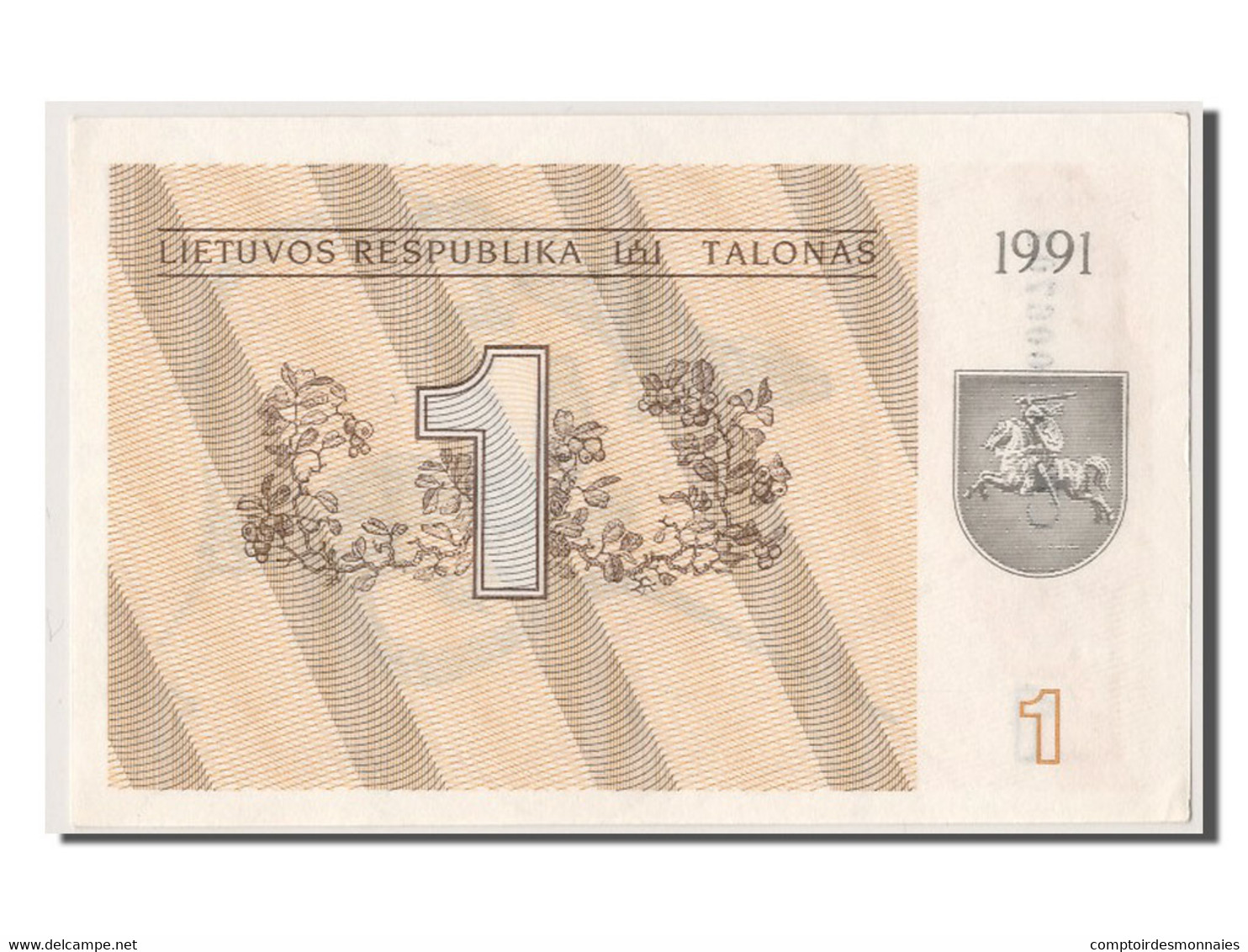 Billet, Lithuania, 1 (Talonas), 1991, SPL - Litauen