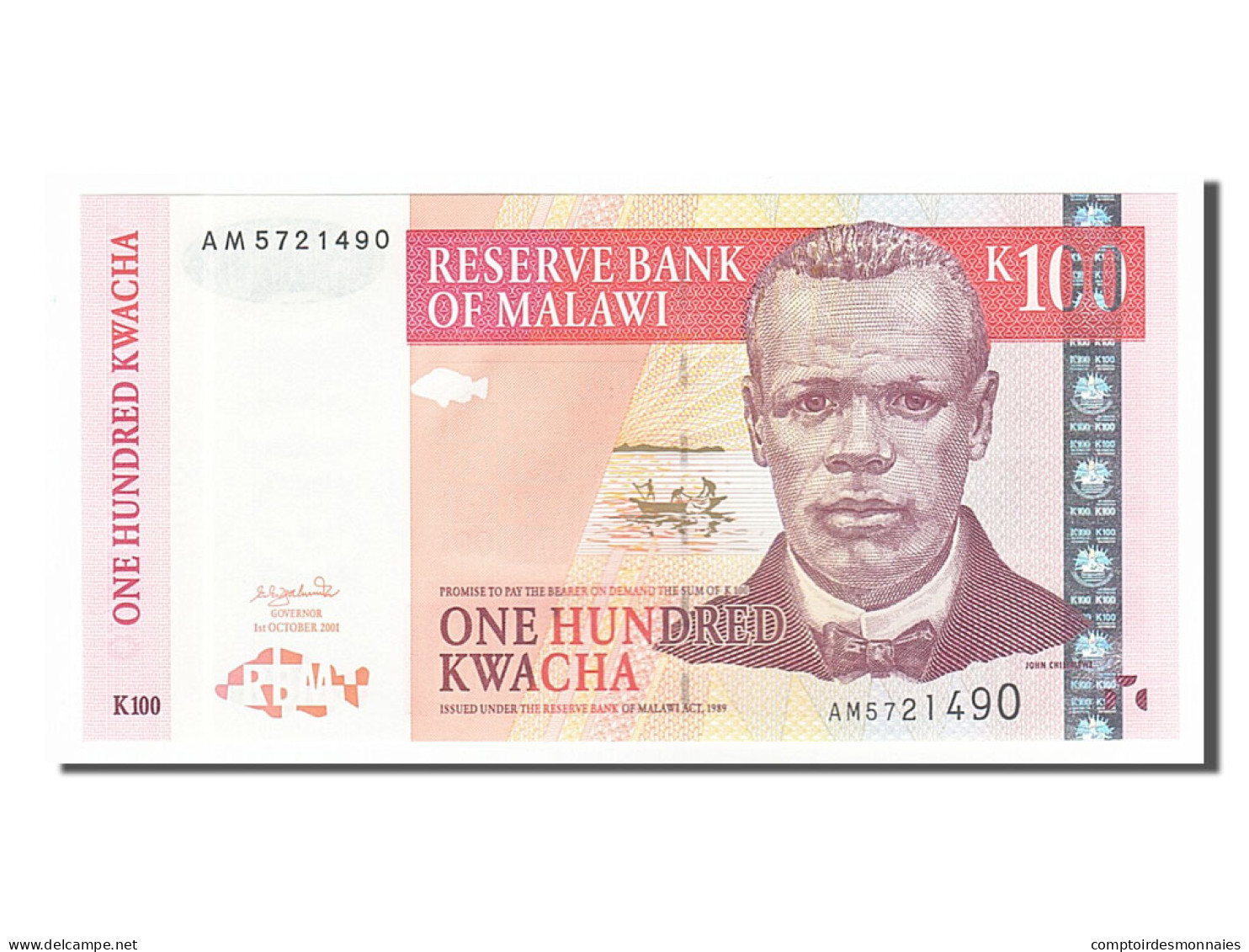 Billet, Malawi, 100 Kwacha, 2001, 2001-10-01, NEUF - Malawi