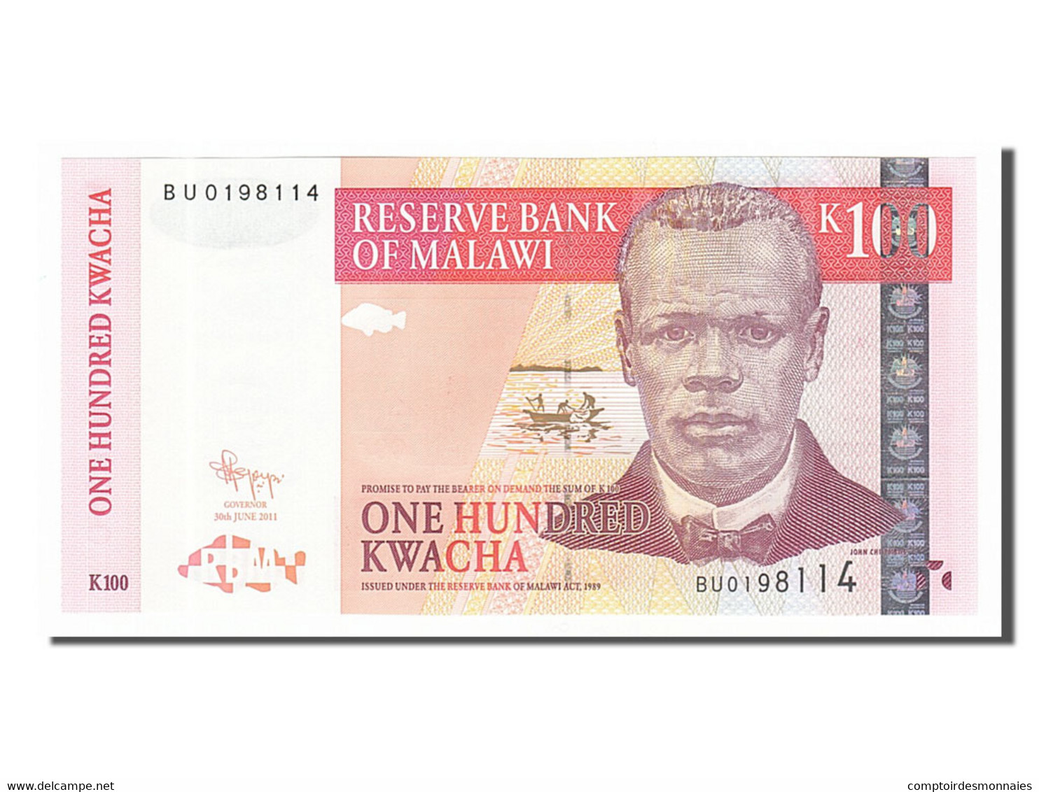 Billet, Malawi, 100 Kwacha, 2011, 2011-06-30, NEUF - Malawi