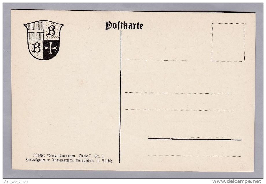 ZH BÜBIKON Zürcher Gemeindewappen Ungebraucht - Bubikon