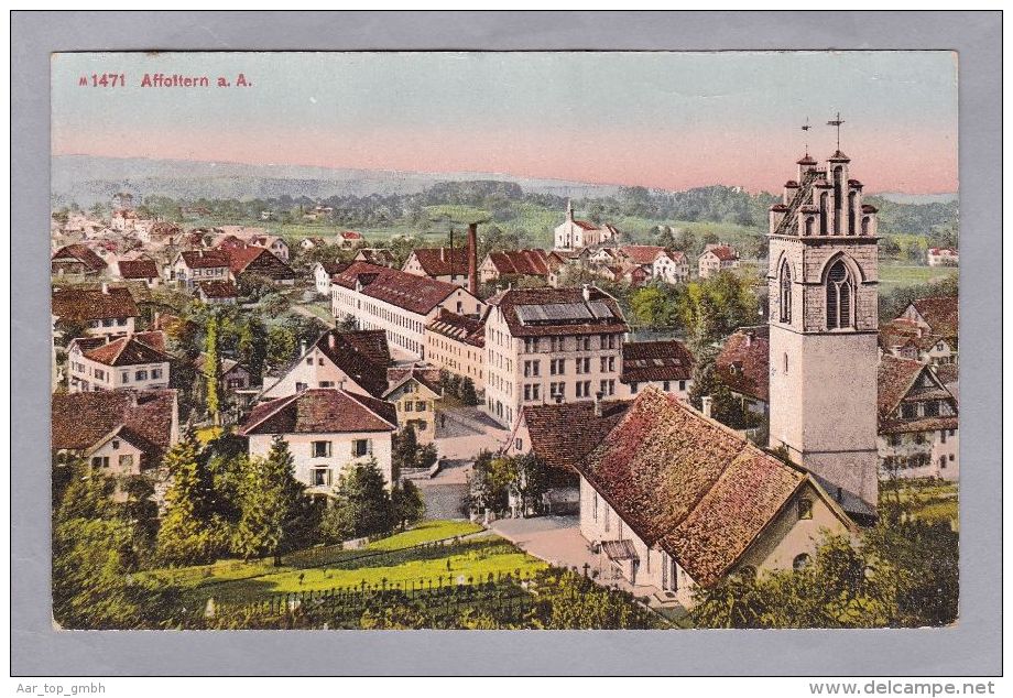 ZH Affoltern A. Albis 1912.X.11. Feuerthalen  Von Kirche Aus Gesehen Photoglob - Affoltern