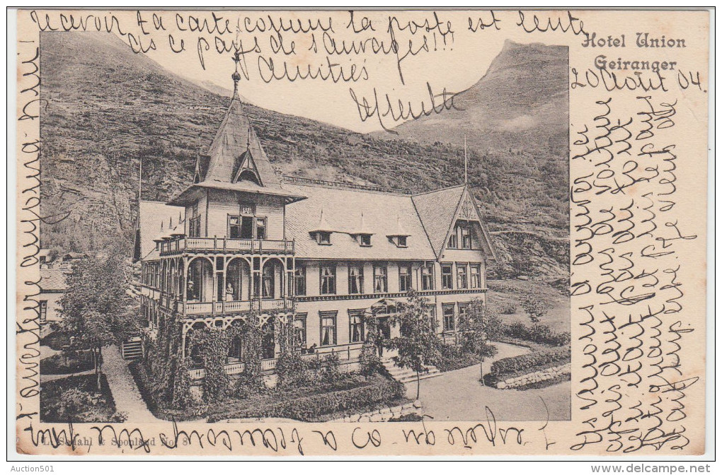 00646 GEIRANGER - Hotel Union - 1904 - Norvège