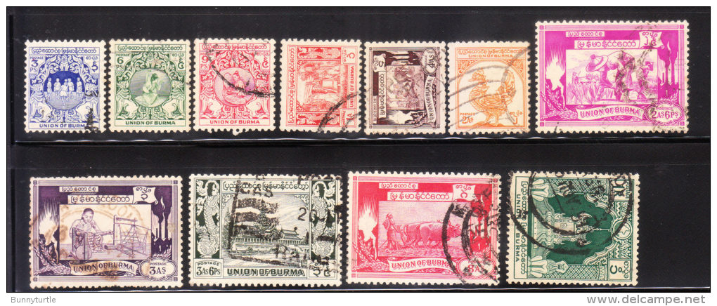 Myanmar Burma 1949 Scenery Dancer Definitive Used - Myanmar (Birma 1948-...)