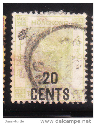 Hong Kong 1891 Queen Victoria 20c On 30c Used - Gebraucht