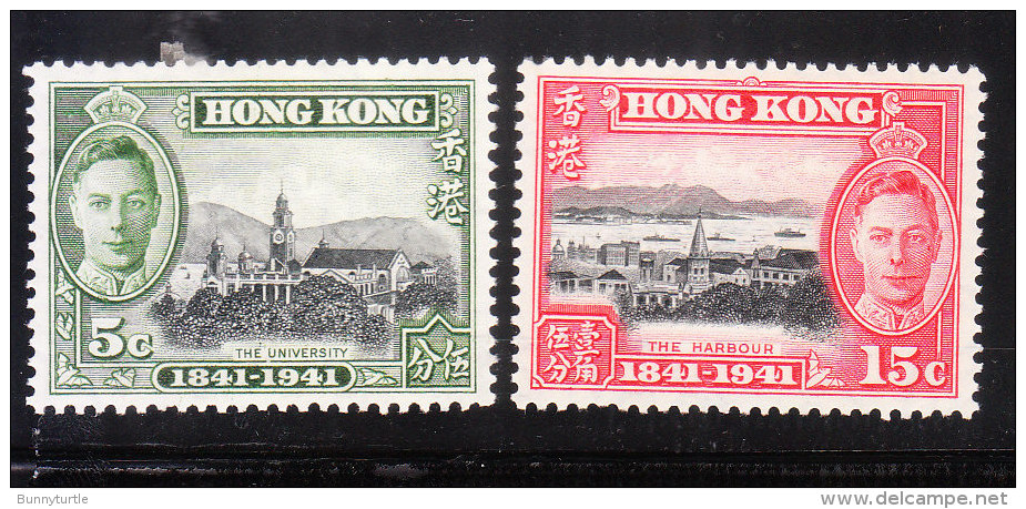 Hong Kong 1941 Centenary Of British Rule 2v Mint Hinged - Ungebraucht