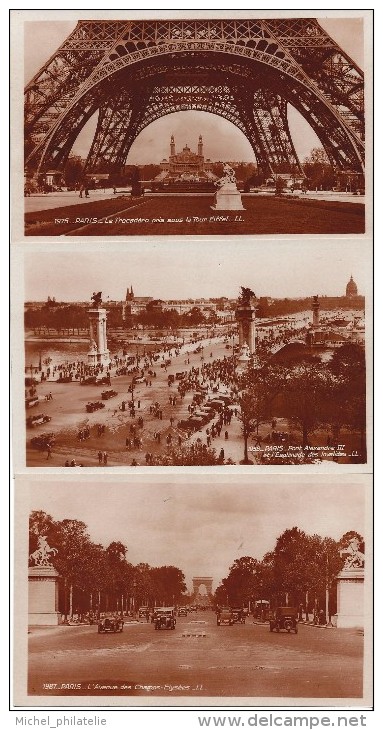 Carte Photo, De Paris, 10 Vues Bromure - Multi-vues, Vues Panoramiques