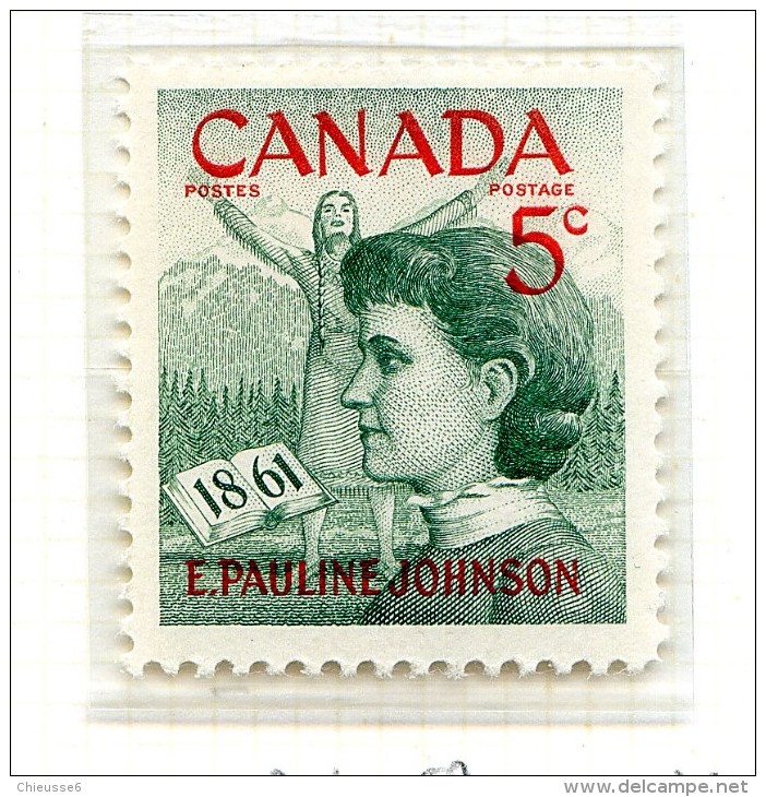 Canada  *    N° 319 -  Poétesse Emily Pauline - . - Ongebruikt