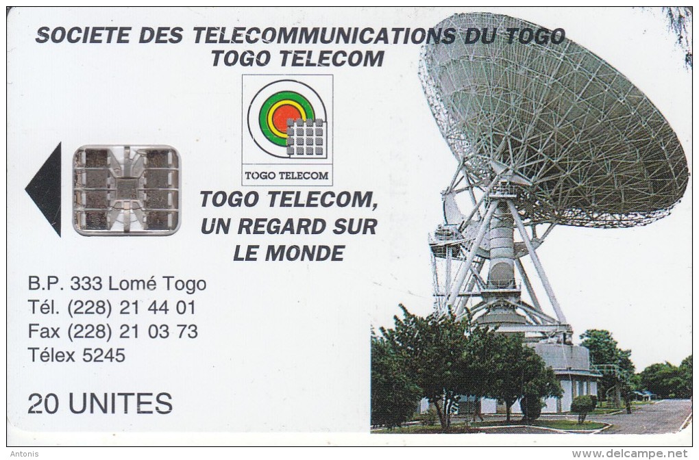 TOGO - Earth Station 2(new Logo-20 Units), Chip SC7, Used - Togo